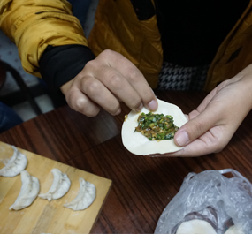 making dumpling